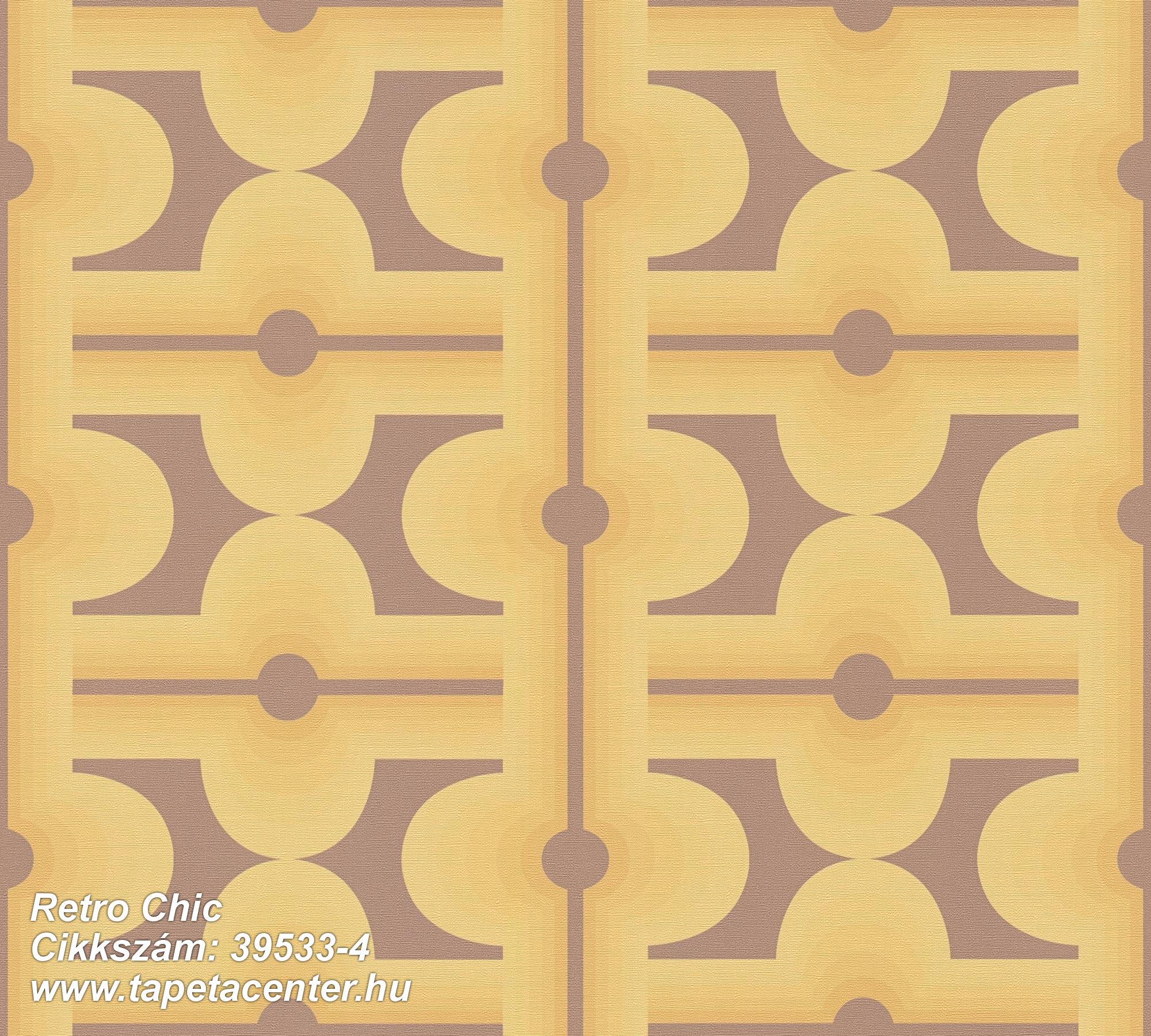 Retro,textil hatású,barna,sárga,súrolható,vlies tapéta Retro,textil hatású,barna,sárga,súrolható,vlies tapéta